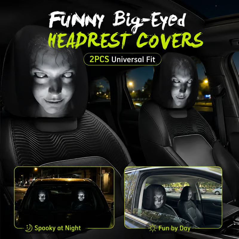 π Funny Cartoon Car Headrest Covers β 2PCS Universal Fit π