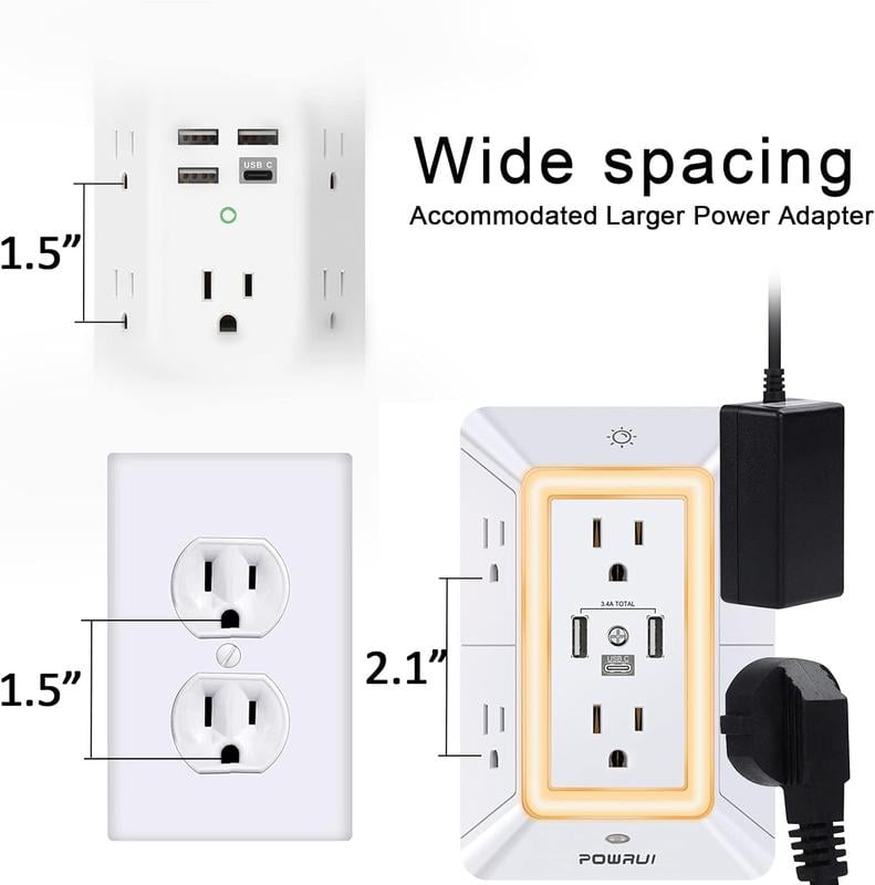 π₯ Multi Plug Outlet Surge Protector