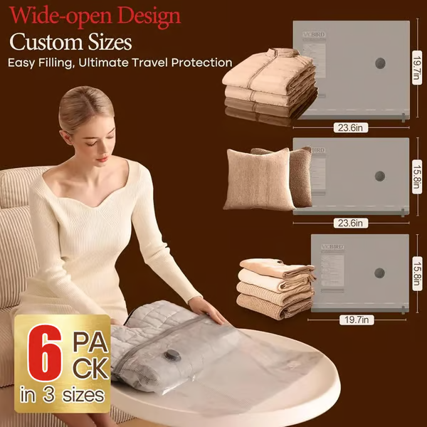 ๐
2025 Christmas Hot Sale - Cordless Travel Vacuum Storage Compression Bag Set - 6 Pack & 9Pack