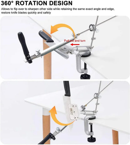 PRO KNIFE Sharpener With 7 Whetstones