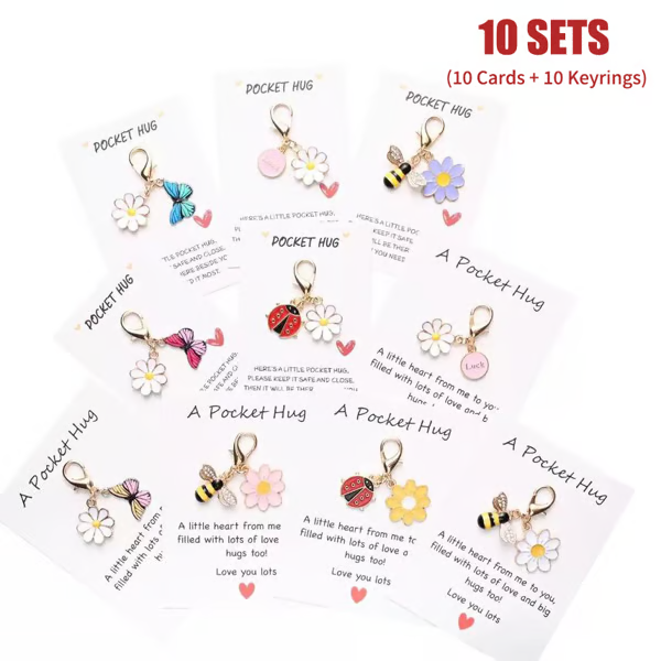 ✨Crafted by Hand-20 Sets Hug Favors(🦋Butterfly, Ladybird, Flower, Bee)