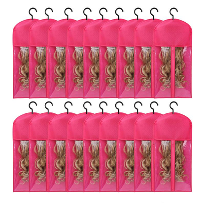 6PCS Wig Storage Bags with Hanger, 23.6" x 11.8"Wig Storage for Multiple Wigs