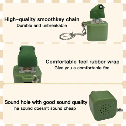 Frog Croaking Fidget Toy - Rechargeable Frog Croaking Keychain