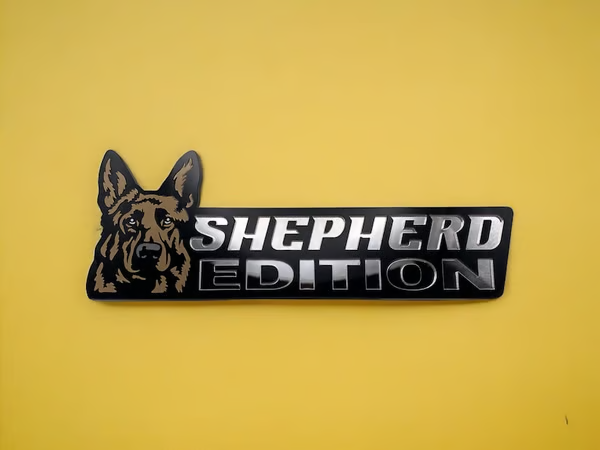 🎅2025 Christmas Hot Sale - Dog Car Badge Laser Cutting Car Emblem