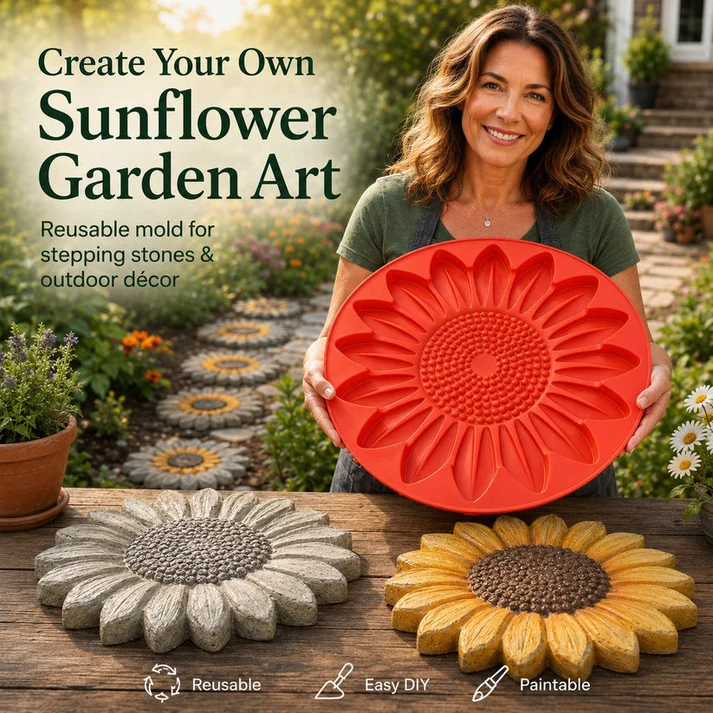 ✨Create Your Own Garden Art - Reusable Mold for Stepping Stones