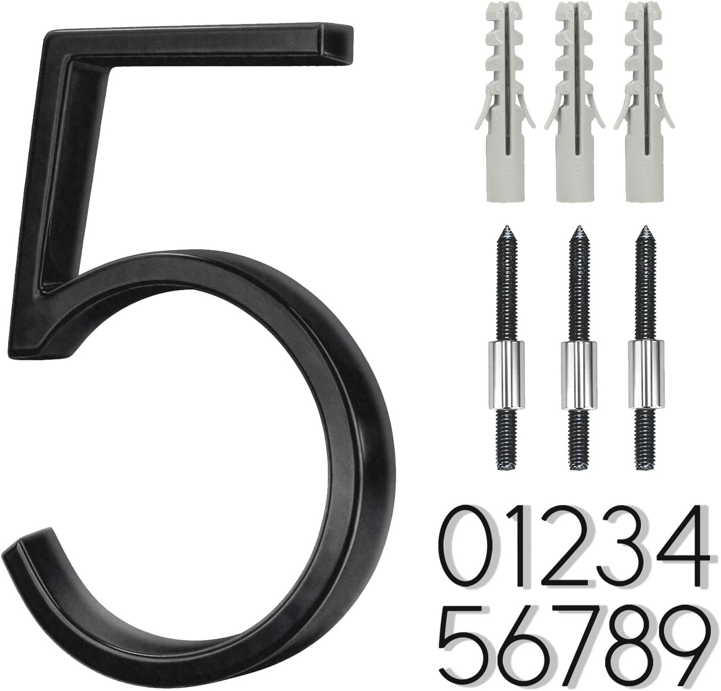5" Floating Stainless Steel Address House Number