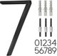 5" Floating Stainless Steel Address House Number