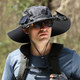 Wide Brim Solar Fan Outdoor Fishing Hat-Solar & USB Charging