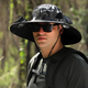 Wide Brim Solar Fan Outdoor Fishing Hat-Solar & USB Charging