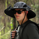 Wide Brim Solar Fan Outdoor Fishing Hat-Solar & USB Charging