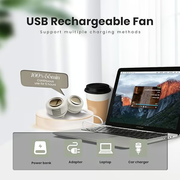 Portable Silent Mini Bladeless Electric Fan