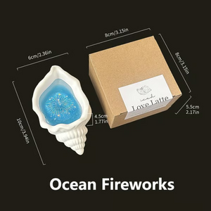 💙✨Firework Seashell Candle