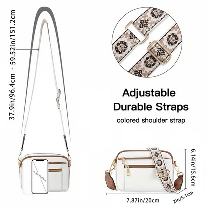 🔥Handmade Colorful Straps Crossbody Leather Bags & Purse💖