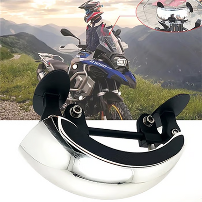 Wide angle parabolic mirror Be aware of the road