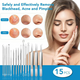 🧼 Clear Skin Essential! 🔥15-Piece Blackhead & Pimple Remover Kit with Stainless Steel Tools + Metal Case