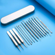 🧼 Clear Skin Essential! 🔥15-Piece Blackhead & Pimple Remover Kit with Stainless Steel Tools + Metal Case