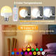 🏆Flash Sale⚡ 50K+ SOLD! Almost Gone-💥Rechargeable Light Bulbs with Remote Control, Battery Operated Light Bulb for Sconce and Lamp, 3 Color Temperature Dimmable E26 Wireless Detachable LED Charging Bulb，Best gifts