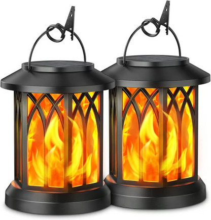 🏆Flash Sale⚡ 50K+ SOLD! Almost Gone-💥✨🔥 Upgraded Flickering Flame Solar Lantern Outdoor Waterproof Light
