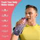 🏆Flash Sale⚡ 50K+ SOLD! Almost Gone-💥Time Marked Leakproof Water Bottle - Wide Mouth, Easy Clean, for Active Lifestyles
