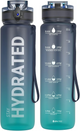 🏆Flash Sale⚡ 50K+ SOLD! Almost Gone-💥Time Marked Leakproof Water Bottle - Wide Mouth, Easy Clean, for Active Lifestyles
