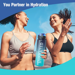 🏆Flash Sale⚡ 50K+ SOLD! Almost Gone-💥Time Marked Leakproof Water Bottle - Wide Mouth, Easy Clean, for Active Lifestyles