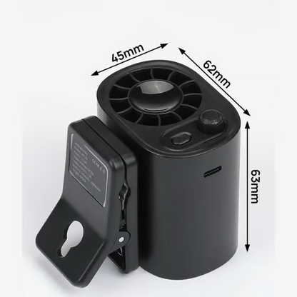 ❄️🔥Car Clip On Fan with LED Display -360° Rotation, 100 Speeds Adjustable, USB Rechargeable