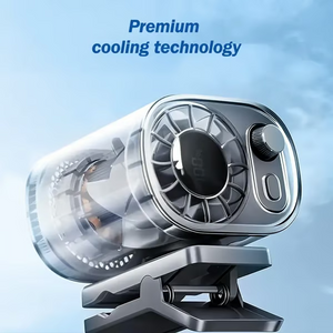 ❄️🔥Car Clip On Fan with LED Display -360° Rotation, 100 Speeds Adjustable, USB Rechargeable