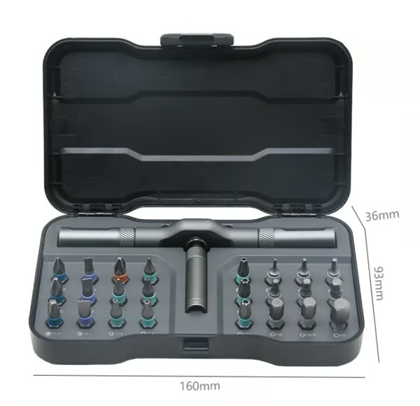 🔥🔥24 in 1 DlY Screwdriver Set Magnetic Compact and Portable Ratchet Screwdriver