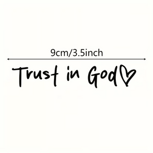 2pcs Trust in God Car Rearview Mirror Sticker, Car Rearview Mirror Decal, Inspirational Vinyl Sticker, Ideal Christian Gift