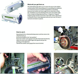 Adjustable Magnetic Gauge Tool For Tire Repairs In Car, Motorcycle, Truck