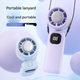 🔥🔥 3 in 1 Mini Handheld Cooling Fan , 100 Speed Wind Power & Ice Cooling Function