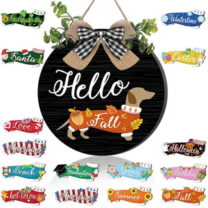 16pcs Interchangeable Dachshund Sign Dog Welcome Sign