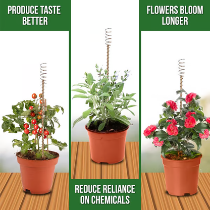 Electroculture Plant Stakes 8 Pack | Enhance Plant Growth with Natural Energy | Eco-Friendly, Copper Garden Stakes for Vibrant, Healthy Plants