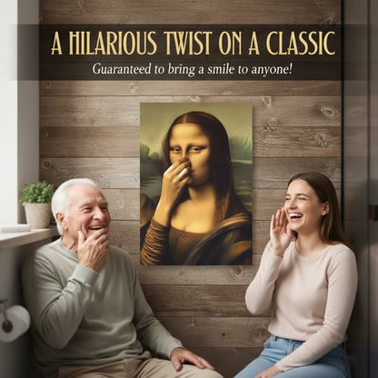 Hot Sale 🔥Holding Nose Bathroom Canvas Art（Frame not included）