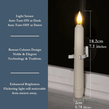 🔥Window Flameless Led Taper Candles with Sensor Dusk to Dawn
