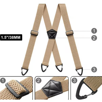 📢Men's X-Back Suspenders with Hook Clips