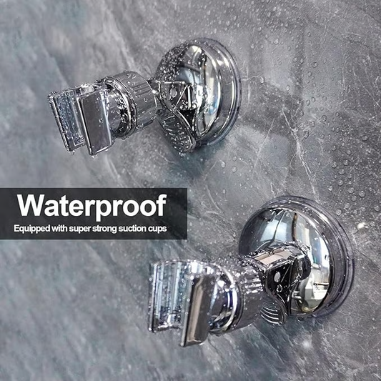 2pcs Adjustable Shower Head Holders Removable Suction Cup Shower Head Bracket No Drill Shower Head Bracket