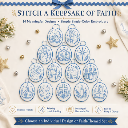 🧵Beginner-Friendly DIY Heirloom Oval Embroidery Ornament Kit Collection | Complete Kit with All Tools & Step-by-Step Guide Included 💕