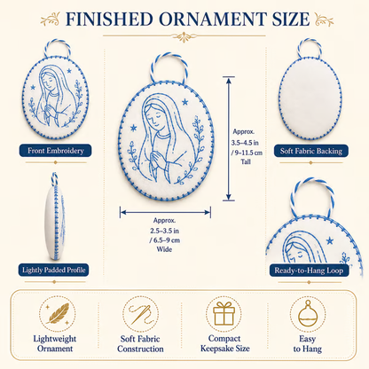 🧵Beginner-Friendly DIY Heirloom Oval Embroidery Ornament Kit Collection | Complete Kit with All Tools & Step-by-Step Guide Included 💕