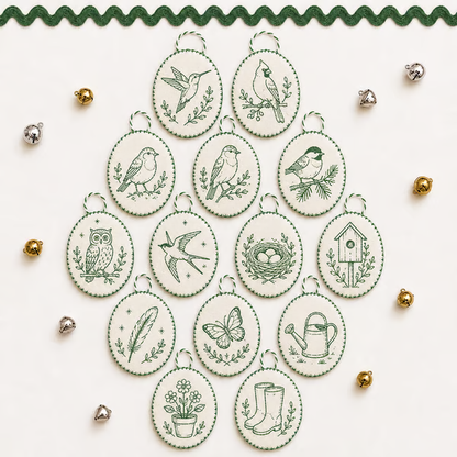 🧵Beginner-Friendly DIY Heirloom Oval Embroidery Ornament Kit Collection | Complete Kit with All Tools & Step-by-Step Guide Included 💕