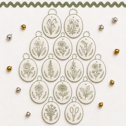🧵Beginner-Friendly DIY Heirloom Oval Embroidery Ornament Kit Collection | Complete Kit with All Tools & Step-by-Step Guide Included 💕