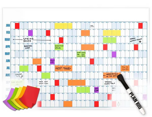 📅2026 Wall Calendar - Flexible Dry-Erase Material ✍️Design Your Amazing Year!🏃