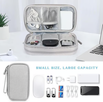 Travel Cable Organizer Pouch, Double Layers All-in-One Storage Bag for Cord