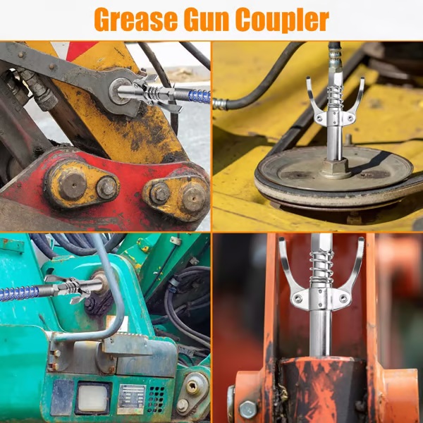 Double Handle High Pressure Quick Release Grease Coupler