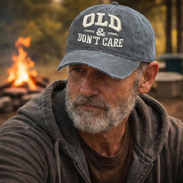 🔥Vintage Distressed"OLD & DON'T CARE"Cap