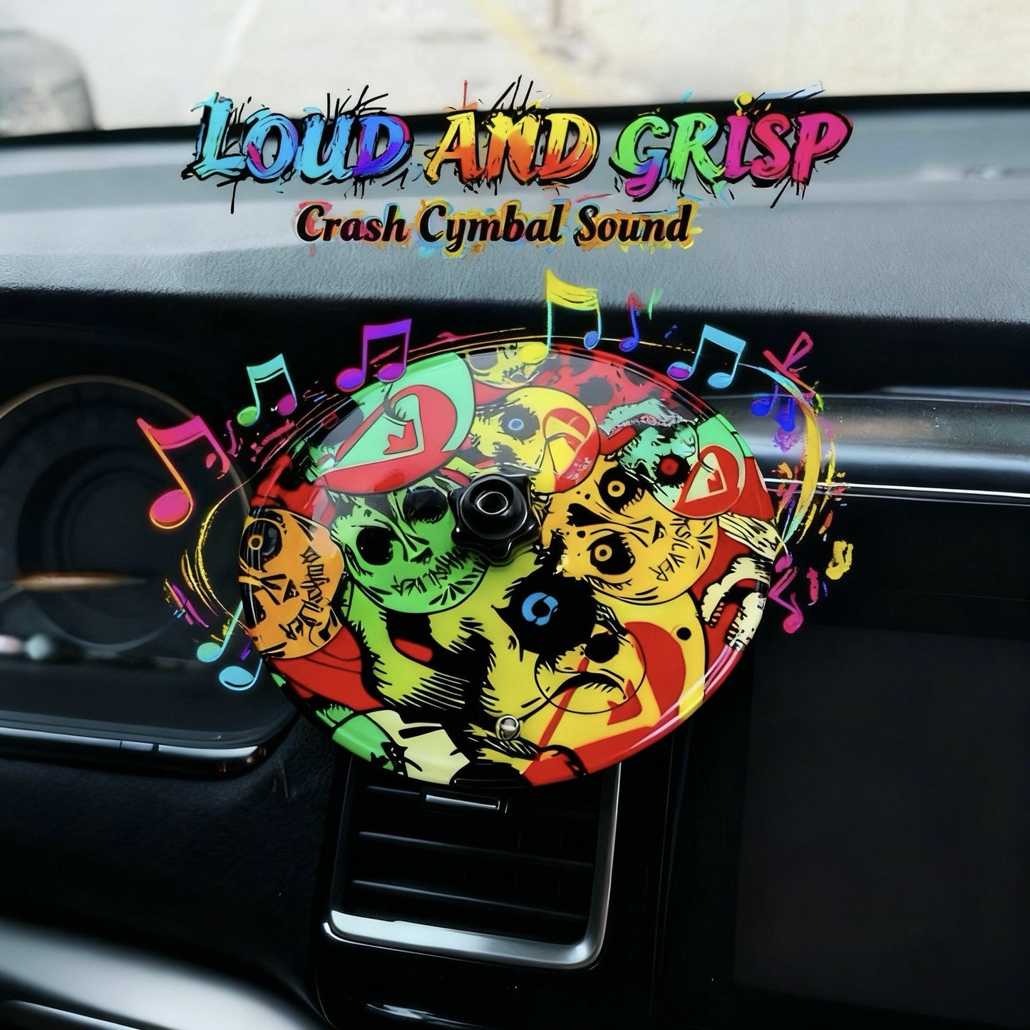 New Year Hot Sale  - Car Dashboard Drum Cymbal – Fun Accessory for Music & Rock Fans
