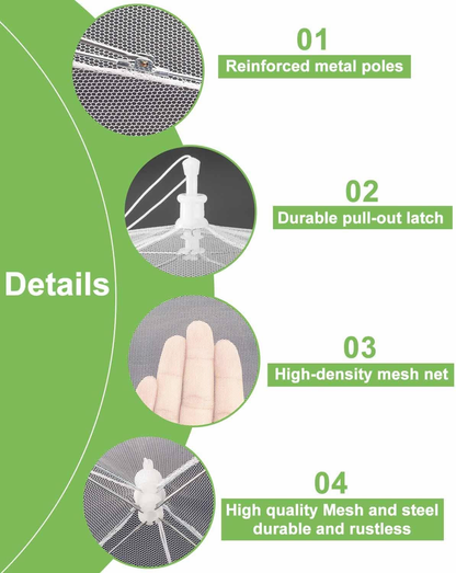 Summer Pre Sale - Mesh Food Cover, 6 Pack 17"x17" Mesh Food Tent