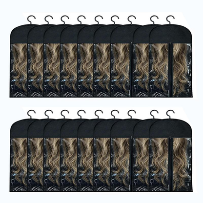 6PCS Wig Storage Bags with Hanger, 23.6" x 11.8"Wig Storage for Multiple Wigs