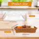 🍞 Large Handwoven Rattan-Style Bread Basket with Clear Acrylic Lid