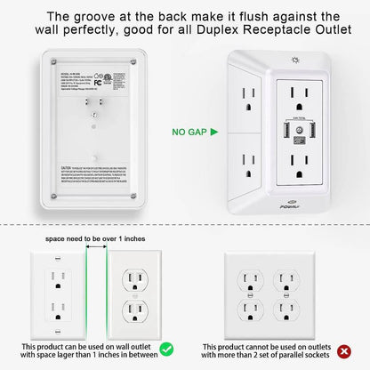 🔥 Multi Plug Outlet Surge Protector
